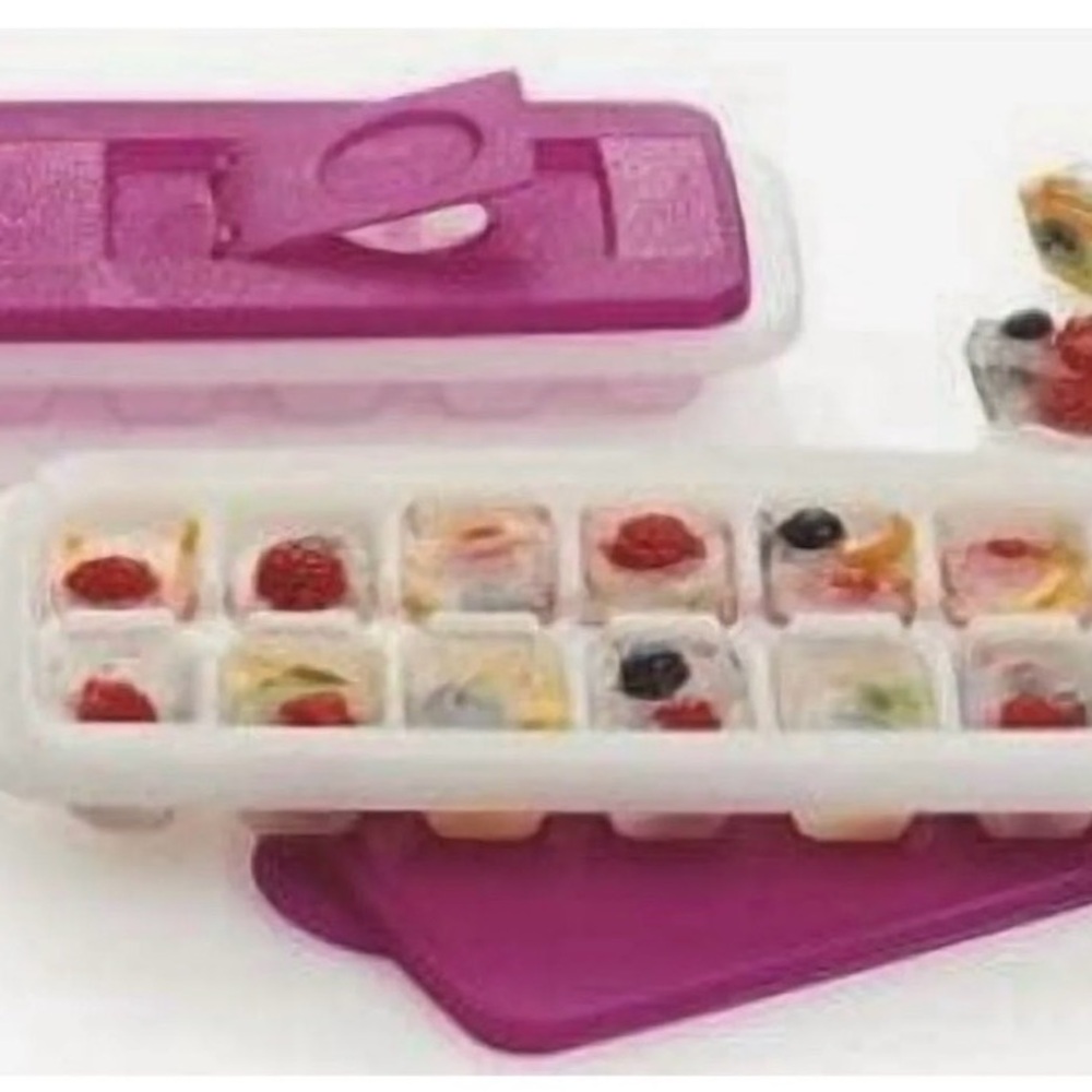 Tupperware Raspberry Ice Cube Tray Set - Picture 2 of 2
